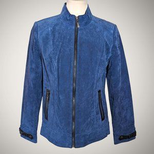 Dennis Basso suede bomber jacket